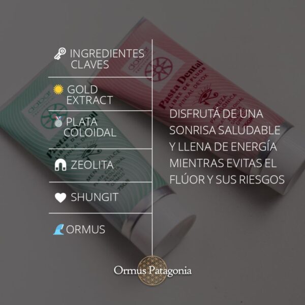 Pastas Dentales Libres de Fluor Pineal Detox 75g - Image 4