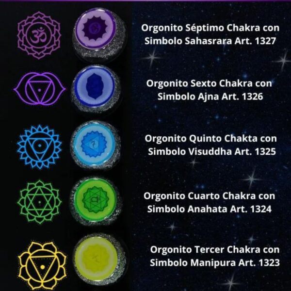 Set Completo para Alinear Chakras con Simbología (7 Orgonitos) - Image 3