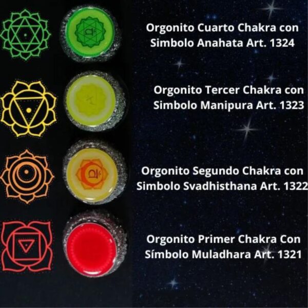 Set Completo para Alinear Chakras con Simbología (7 Orgonitos) - Image 4